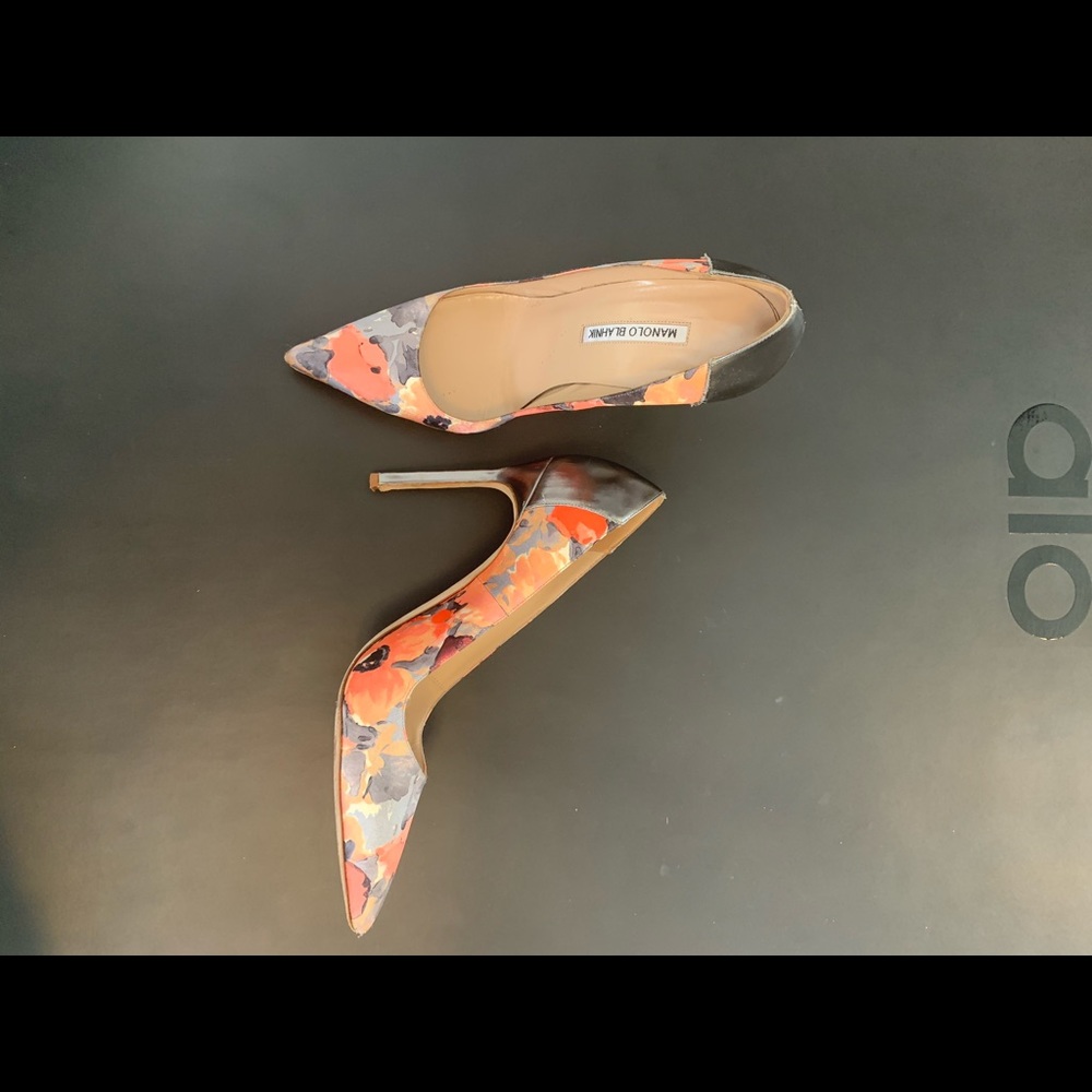 Silk Watercolor Manolo Blahnik High Heels